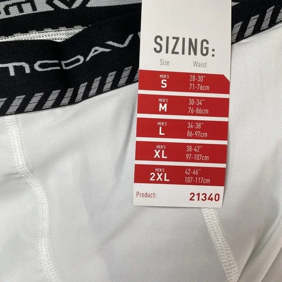 McDavid Compression Pants Mens 2XL XXL White HEX 3/4 Basketball Tailbone Padded - Picture 7 of 11